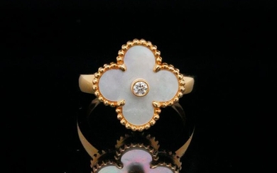 Van Cleef & Arpels Mother of Pearl 18K Alhambra Ring