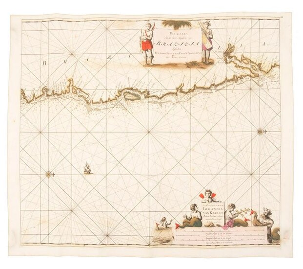 Van Keulen chart of Brazilian coastline c.1700