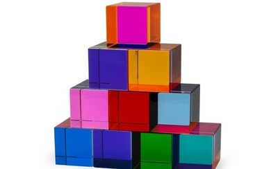 Vasa (American, b. 1933) Ten Cubes