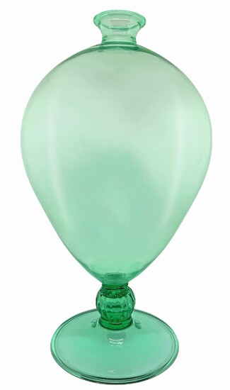 Venini, Veronese model, vase, year 92 ', transparent green...