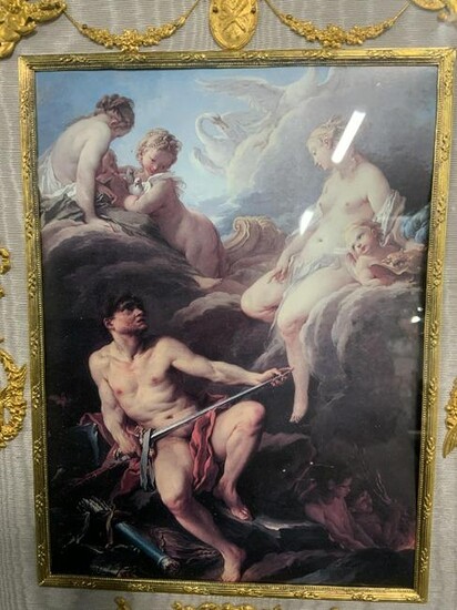 Venus Demanding Arms from Vulcan for Aeneas Lith