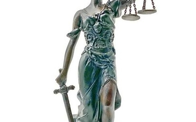 Vinatge French spelter statue of justice