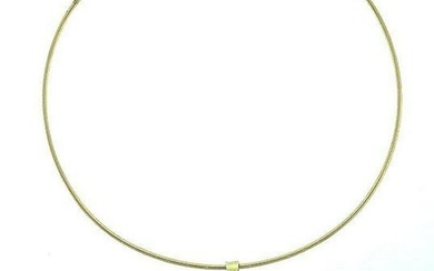 Vintage 14k Yellow Gold Citrine Pendant Choker Necklace