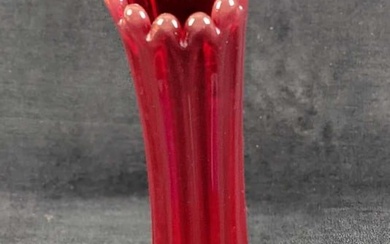 Vintage Heirloom Ruby Fostoria Flower Vase