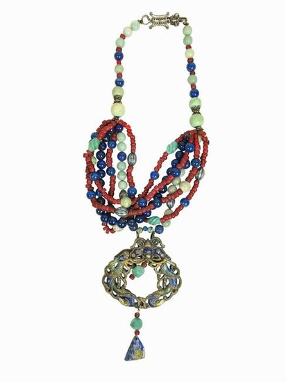 Vintage Mongolian Bead Necklace