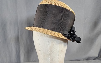 Vintage c1960 Miss Dior Short Brim Straw Hat