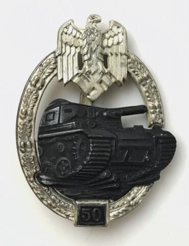 WW2 German Heer / SS Panzer 50 Badge, JFS