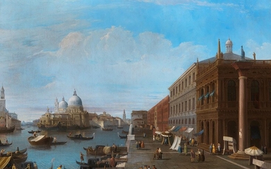 William James, tätig 1730 – 1780, DIE MOLE IN RICHTUNG DER LIBRERIA UND DEM BEGINN DES CANAL GRANDE, ANFANG 1770ER-JAHRE