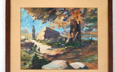 Winteroll Figure Landscape - Watercolor