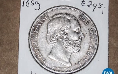 Zilveren munt koning willem iii 1859