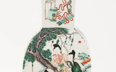iGavel Auctions: Chinese Porcelain Famille Verte Square Form Baluster Vase, Kangxi Mark, but later FR3SHLM