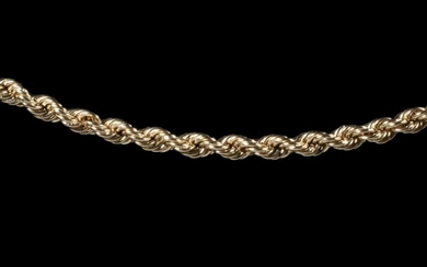ROPE CHAIN NECKLACE IN 14K GOLD