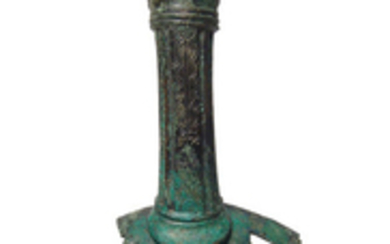 A beautiful Roman bronze patera handle