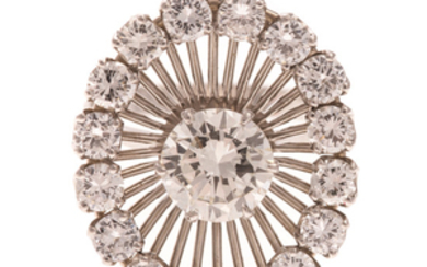 A Lady's Platinum Diamond Cocktail Ring