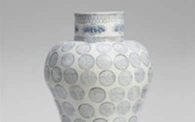 A large blue and white vase. Korea. Joseon dy ...