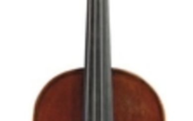 Scottish Violin - C. 1900, branded John Barrow to inside rib, length of two-piece back 349 mm.