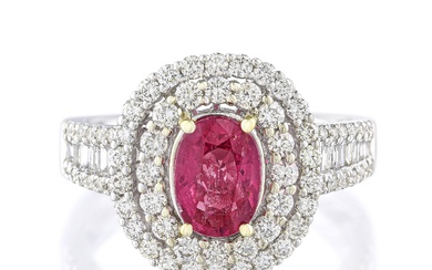 1.15-Carat Unheated Ruby and Diamond Ring, GIA Certified