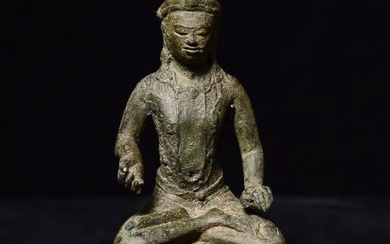 11th/12thC. Southern Thai Bronze Buddha-Distinct from Khmer Styles-Special Collectors piece
