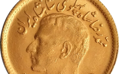 1/2 Pahlavi (1966)1345, Iran, Mohammad Reza Pahlavi, Gold