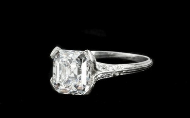 3 Carat Asscher Cut Diamond Ring