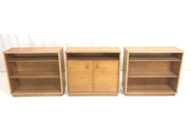 3pc GILBERT ROHDE for HERMAN MILLER Bookcase Cabi