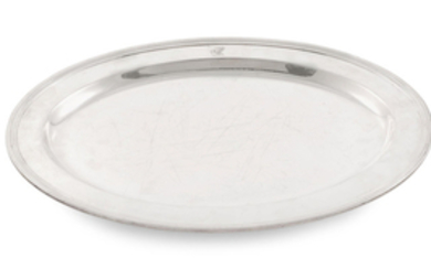 An American sterling silver oval serving tray