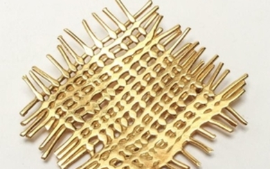 Appenzeller 18K Yellow Gold "Woven Patch" Brooch
