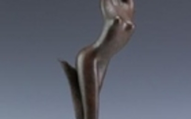 Bernard Rives Modern Bronze Nude L/E 17" Art Sculpture