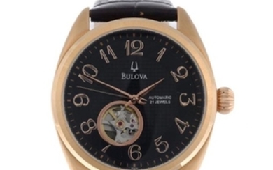BULOVA - a gentleman's wrist watch. Gold plated case