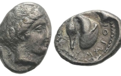 Campania, Cumae, c. 420-385 BC. AR Didrachm (20.5mm, 6.82g, 6h)....