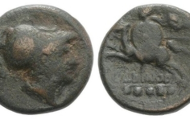 Eastern Italy, Larinum, c. 210-175 BC. Æ Quincunx (22mm, 9.72g,...
