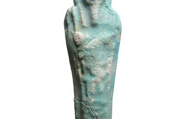 An Egyptian blue faience ushabti, Late Period