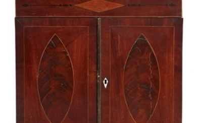 A George III inlaid mahogany two-door specimen cabinet circa...