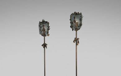 GIACOMO MANZÙ (1908-1991), A UNIQUE PAIR OF IMPORTANT AND MONUMENTAL STANDARD LAMPS, 1946-1948