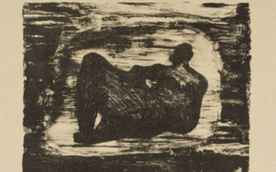 Henry Moore (1898-1986) Black Reclining Figure III (Cramer 380)