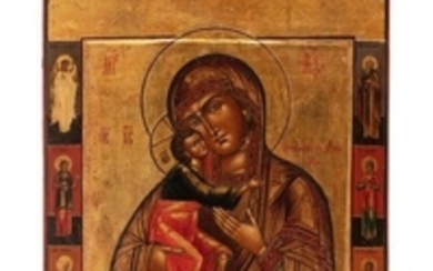 Icône de la Mère de Dieu Feodorovskaya. Tempera…