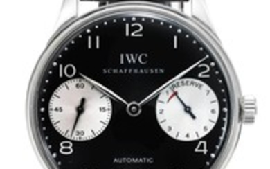 IWC | A LIMITED EDITION STAINLESS STEEL AUTOMATIC WRISTWATCH WITH POWER RESERVE INDICATION REF IW5000 CASE 2792479 NO 902/1000 PORTUGUESE CIRCA 2000