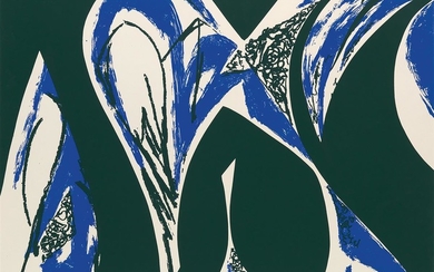 LEE KRASNER Free Space. Color screenprint, 1975. 494x660 mm; 19 1/2x26 inches (sheet),...