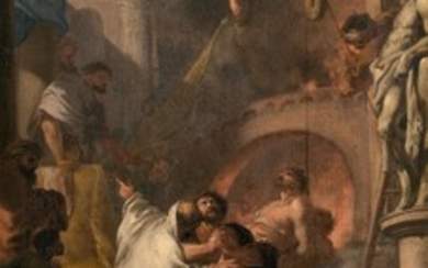 Sébastien Bourdon Montpellier, 1616 - Paris, 1671 Le martyre de saint Jean l'Evangéliste
