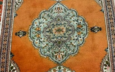 Semi Antique Hand Woven Persian Tabriz Taba Taba