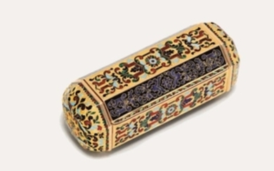 A SWISS ENAMELLED GOLD SNUFF-BOX, ATTRIBUTED TO JEAN-FRANÇOIS BAUTTE & CIE. (FL. 1837-1855), GENEVA, CIRCA 1840