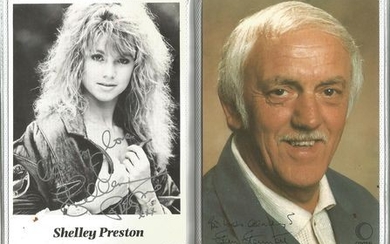 TV signed 6x4 photo collection in small photograph album. 10+ items. Some of names included are Shelley Preston, Guy Mitchell,...