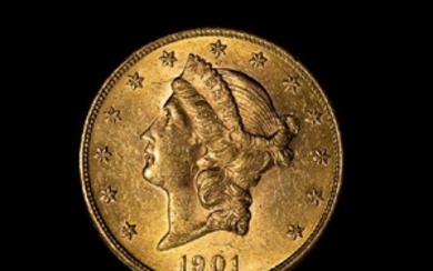 A United States 1901 Liberty Head $20 Gold Coin