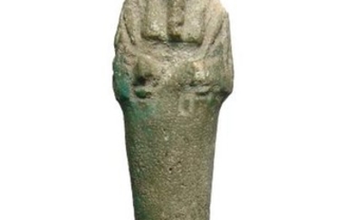 An Egyptian green faience ushabti, Late Period