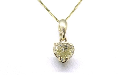 14 kt. Yellow gold, Heart- Pendant - 0.61 ct Diamond