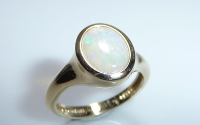 14 kt. Yellow gold - Ring - 0.75 ct Opal