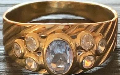 14 kt. Yellow gold - Ring think sea water