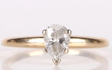 14K YELLOW GOLD 0.50CT SOLITAIRE DIAMOND RING