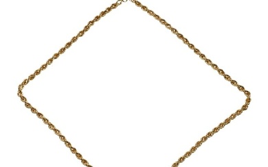 14k Yellow Gold Twisted Rope Necklace