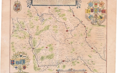 17th C. Willem Janzoon Blaeu Map of Flanders